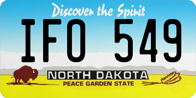 ND license plate IFO549