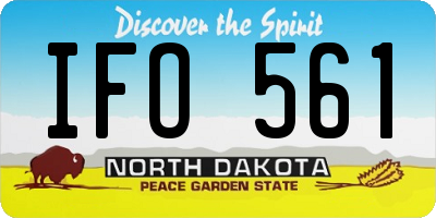ND license plate IFO561