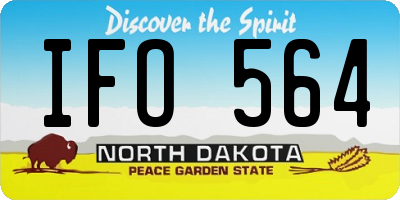 ND license plate IFO564