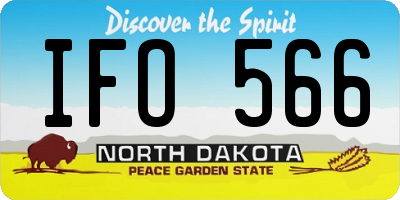 ND license plate IFO566