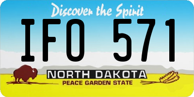ND license plate IFO571