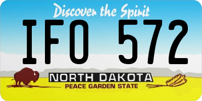 ND license plate IFO572
