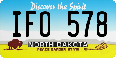 ND license plate IFO578