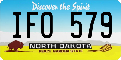 ND license plate IFO579