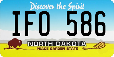 ND license plate IFO586