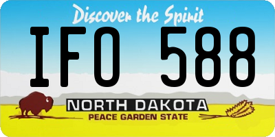 ND license plate IFO588