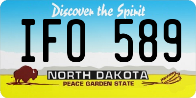 ND license plate IFO589