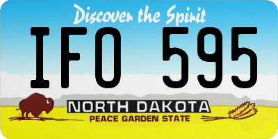 ND license plate IFO595