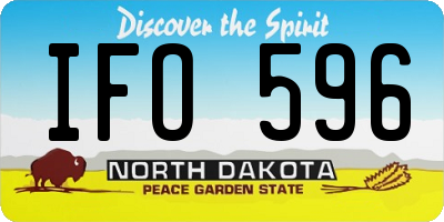 ND license plate IFO596