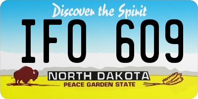 ND license plate IFO609