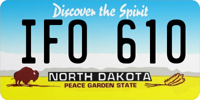 ND license plate IFO610