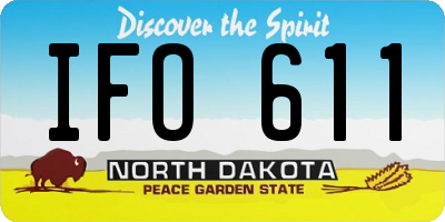 ND license plate IFO611