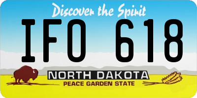 ND license plate IFO618