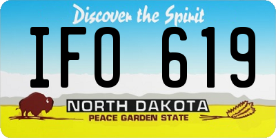 ND license plate IFO619
