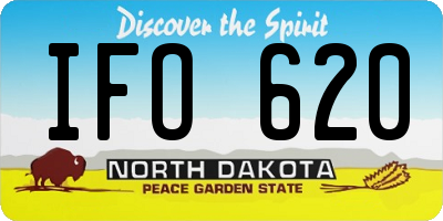 ND license plate IFO620