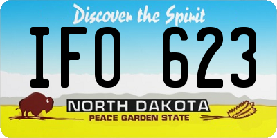ND license plate IFO623