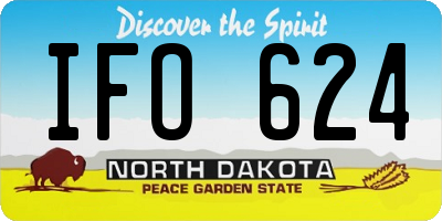 ND license plate IFO624