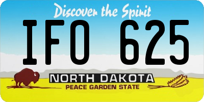 ND license plate IFO625