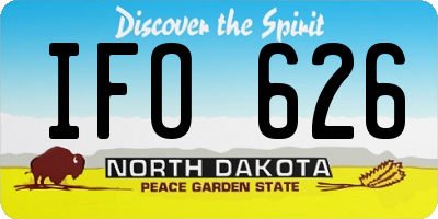 ND license plate IFO626