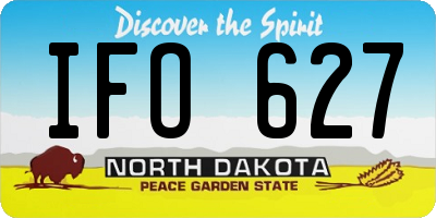 ND license plate IFO627