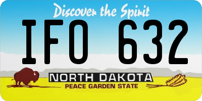 ND license plate IFO632