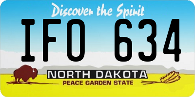 ND license plate IFO634