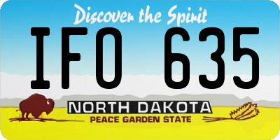 ND license plate IFO635