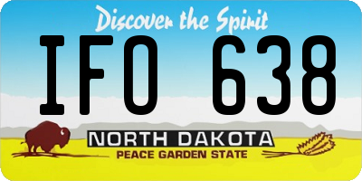 ND license plate IFO638