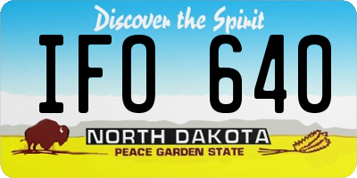 ND license plate IFO640