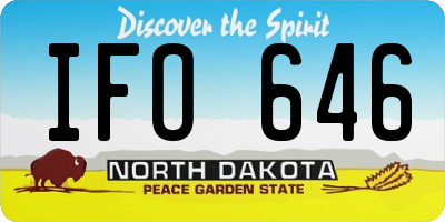 ND license plate IFO646