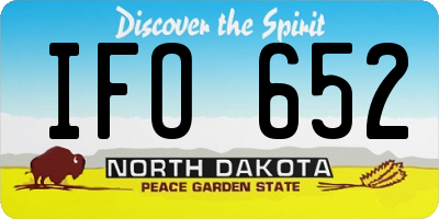 ND license plate IFO652