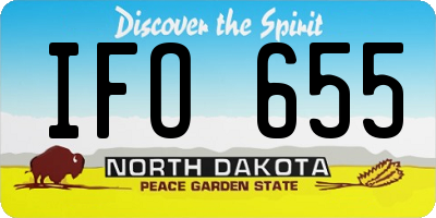 ND license plate IFO655