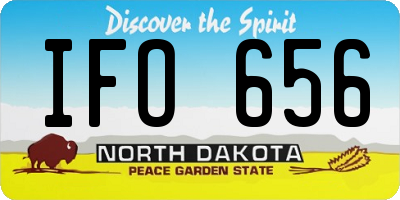 ND license plate IFO656