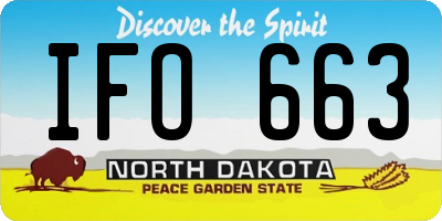 ND license plate IFO663