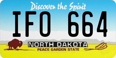 ND license plate IFO664