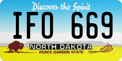 ND license plate IFO669