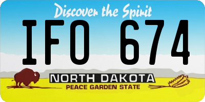 ND license plate IFO674