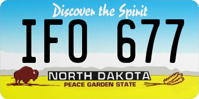 ND license plate IFO677
