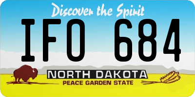 ND license plate IFO684