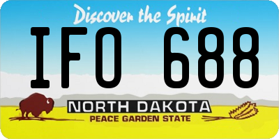 ND license plate IFO688
