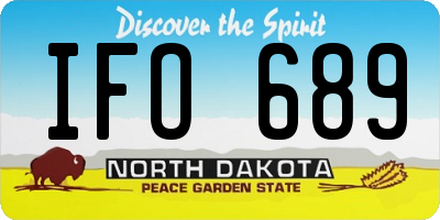 ND license plate IFO689