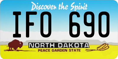ND license plate IFO690