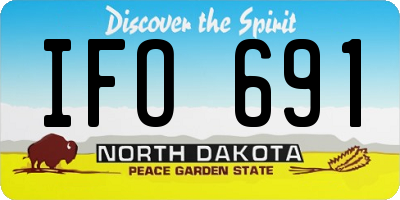 ND license plate IFO691