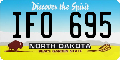 ND license plate IFO695