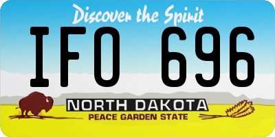 ND license plate IFO696