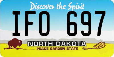ND license plate IFO697