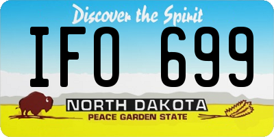 ND license plate IFO699