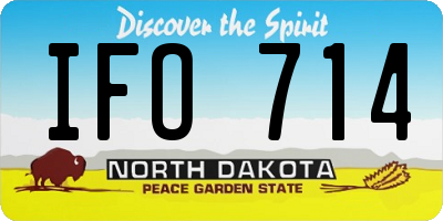 ND license plate IFO714