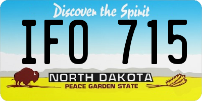 ND license plate IFO715