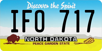 ND license plate IFO717